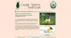 Desktop Screenshot of cedarspringherbfarm.com