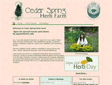 Tablet Screenshot of cedarspringherbfarm.com